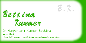 bettina kummer business card